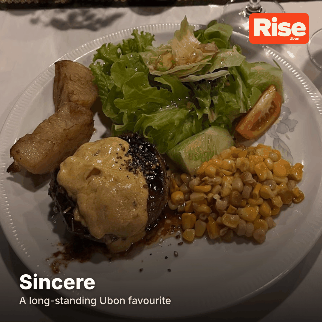 Steak set at Sincere in Ubon Ratchathani